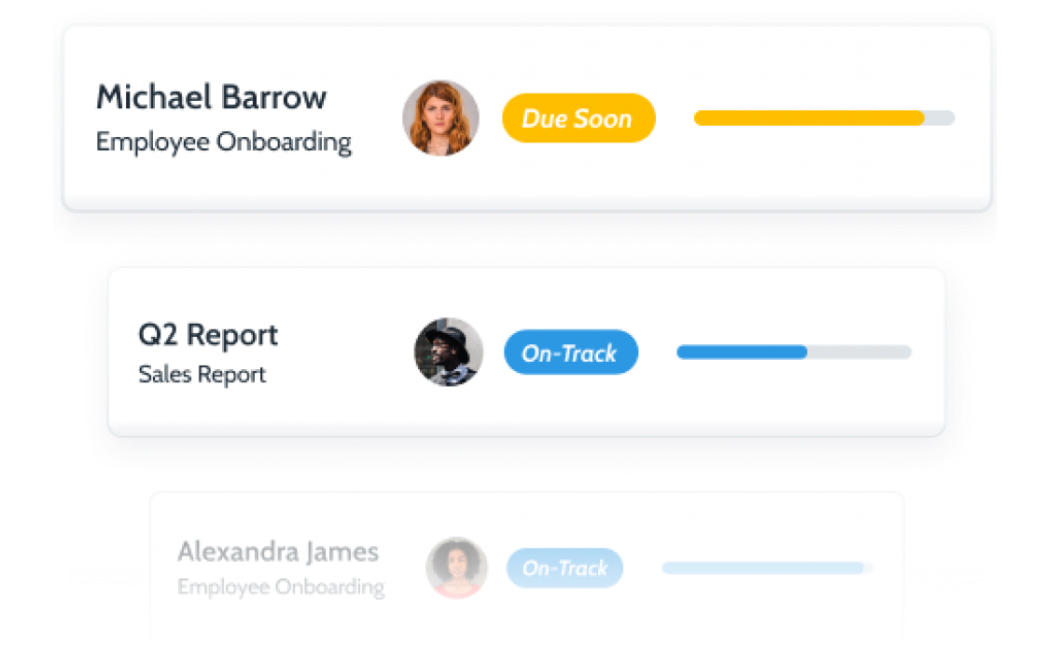 Check the status of your client onboarding processes