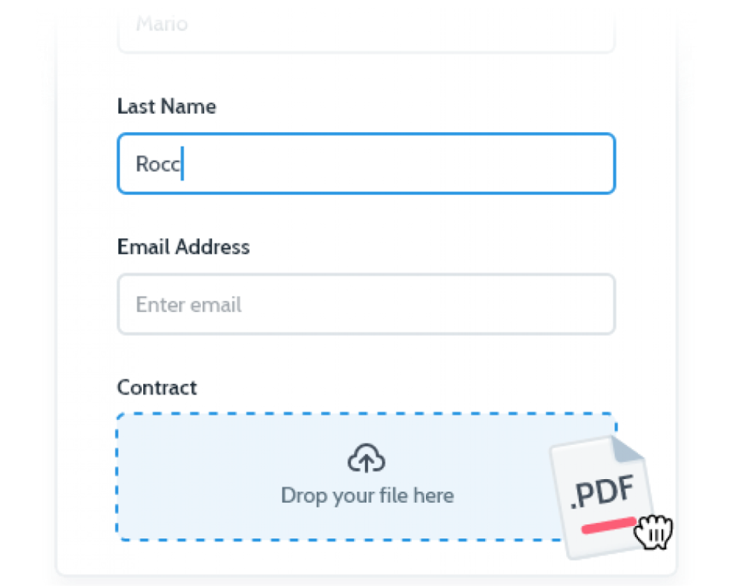 Add form fields to your automated forms to capture key data